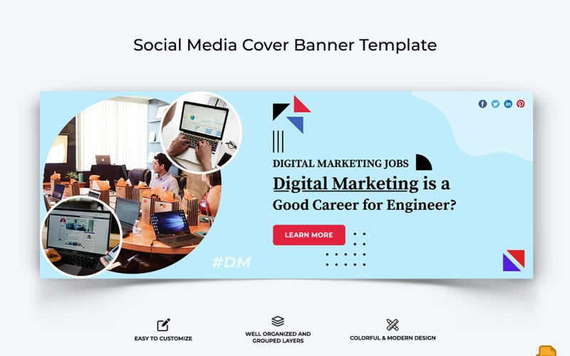 Digital Marketing Facebook Cover Banner Design-003 Social Media