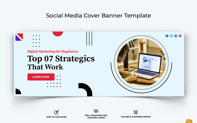 Digital Marketing Facebook Cover Banner Design-004 Social Media