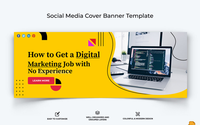 Digital Marketing Facebook Cover Banner Design-005 Social Media