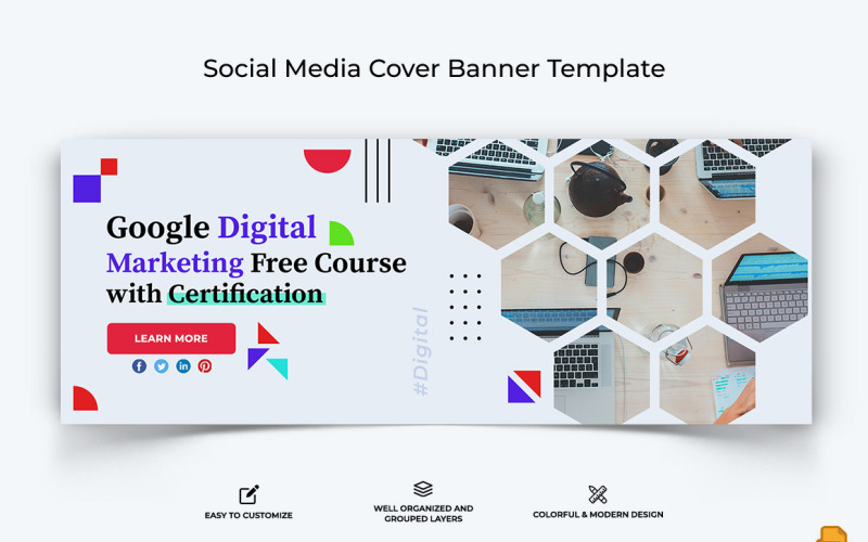 Digital Marketing Facebook Cover Banner Design-006 Social Media