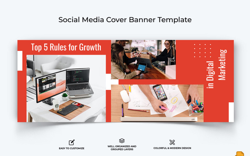 Digital Marketing Facebook Cover Banner Design-018 Social Media