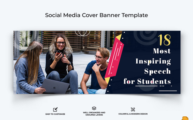 Education Facebook Cover Banner Design-003 Social Media