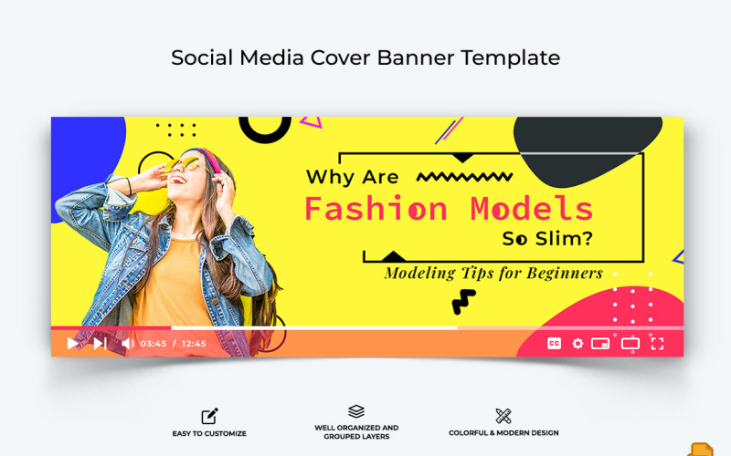 Fashion Facebook Cover Banner Design-001 Social Media