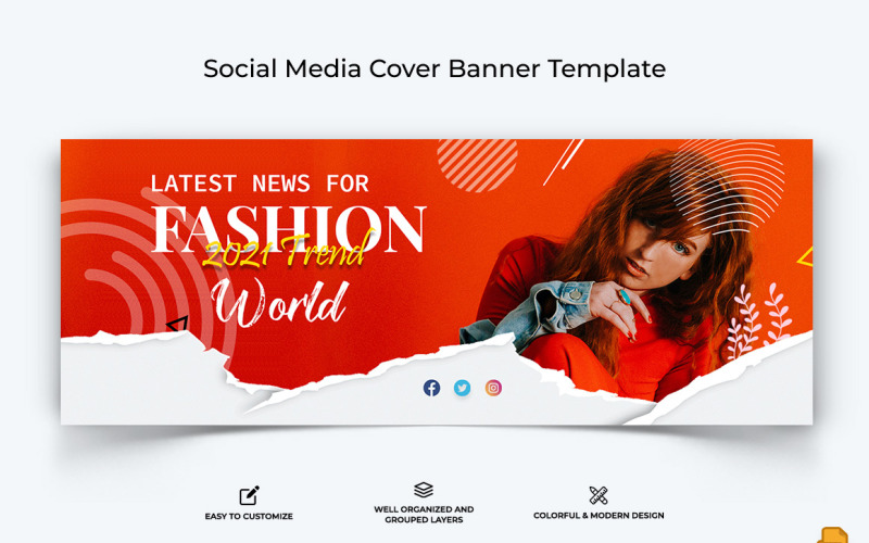 Fashion Facebook Cover Banner Design-004 Social Media
