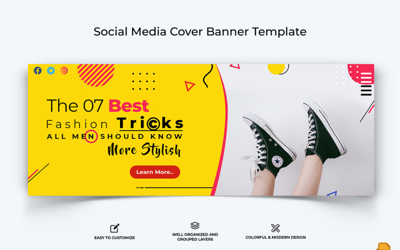 Fashion Facebook Cover Banner Design-006 Social Media