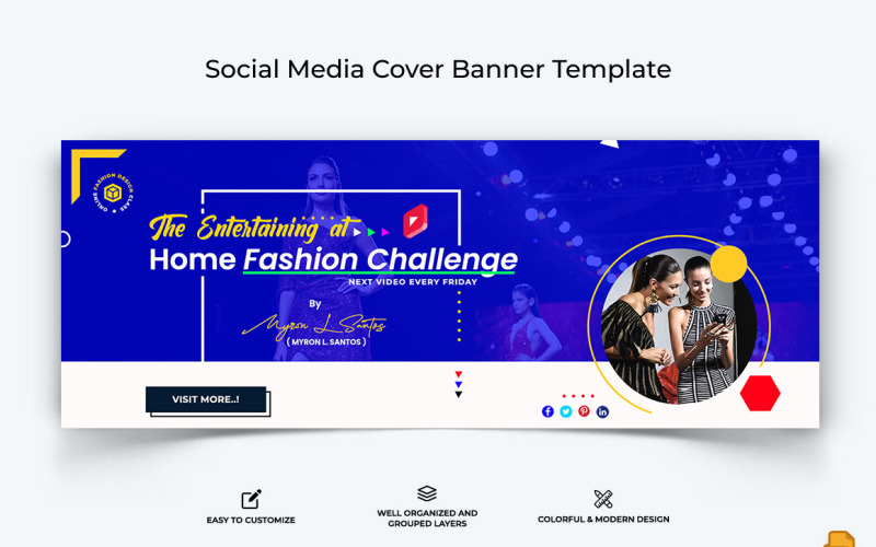 Fashion Facebook Cover Banner Design-009 Social Media