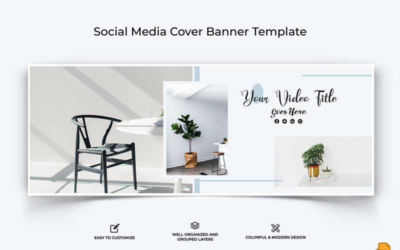 Interior Minimal Facebook Cover Banner Design-003 Social Media