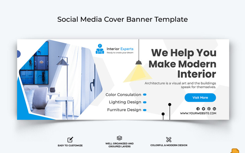Interior Minimal Facebook Cover Banner Design-011 Social Media