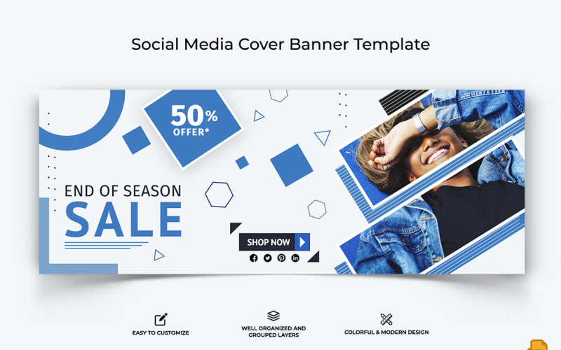 Sale Offers Facebook Cover Banner Design-002 Social Media