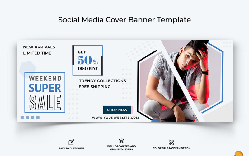 Sale Offers Facebook Cover Banner Design-004 Social Media