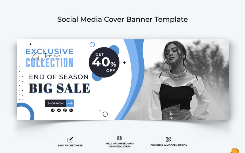Sale Offers Facebook Cover Banner Design-005 Social Media