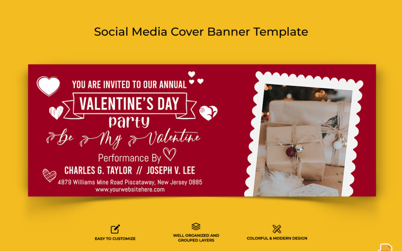 Valentines Day Facebook Cover Banner Design-010 Social Media