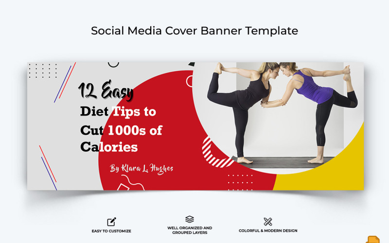 Yoga and Meditation Facebook Cover Banner Design-003 Social Media