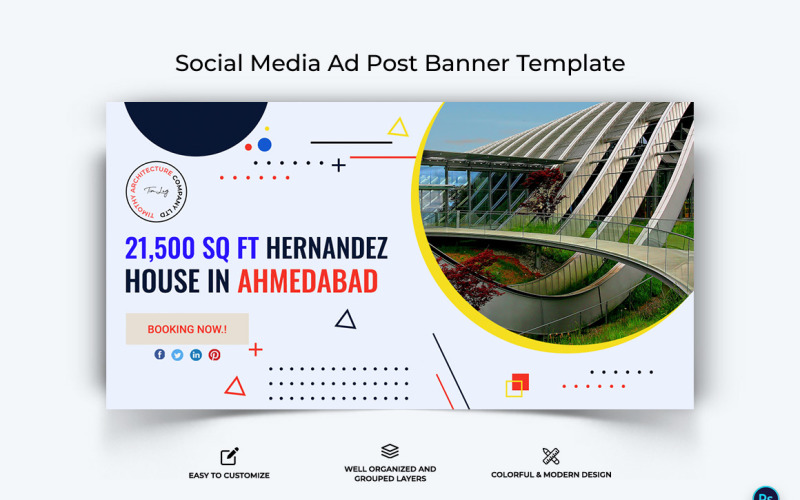 Architecture Facebook Ad Banner Design Template-08 Social Media