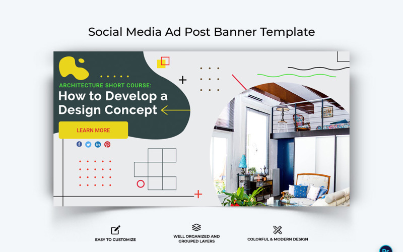 Architecture Facebook Ad Banner Design Template-11 Social Media
