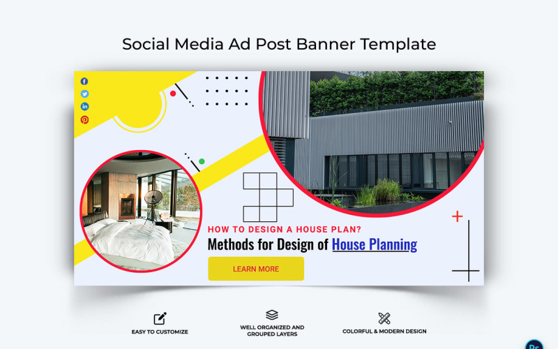 Architecture Facebook Ad Banner Design Template-14 Social Media