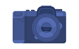 Camera semi flat color vector object