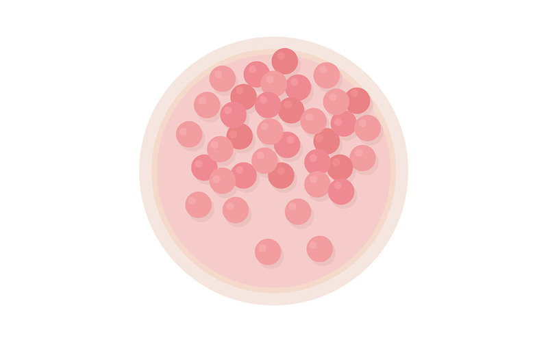 Compact powder balls semi flat color vector object Illustration