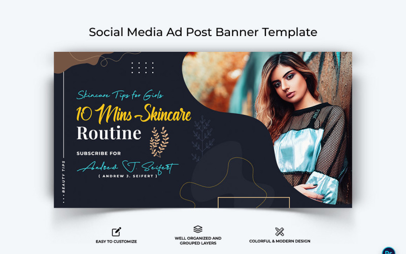 Beauty Tips Facebook Ad Banner Design Template-02 Social Media