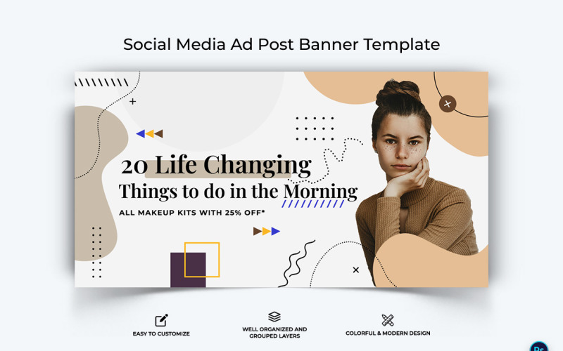 Beauty Tips Facebook Ad Banner Design Template-05 Social Media