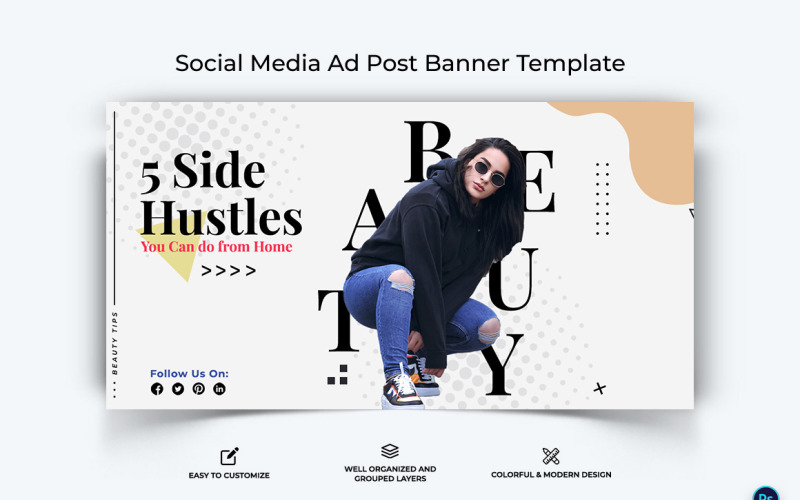 Beauty Tips Facebook Ad Banner Design Template-06 Social Media