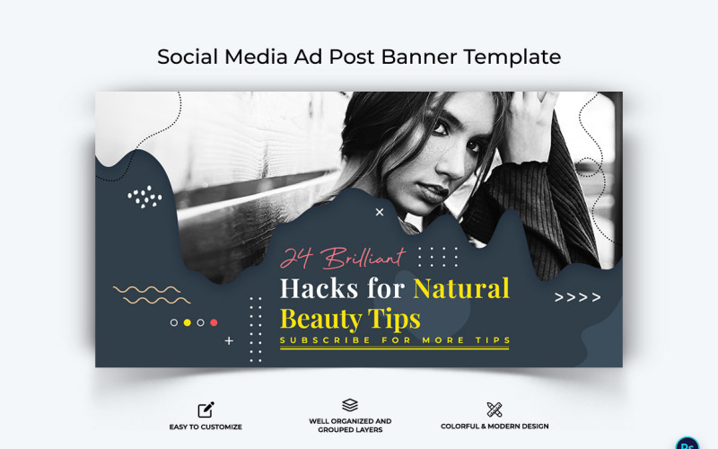 Beauty Tips Facebook Ad Banner Design Template-07 Social Media