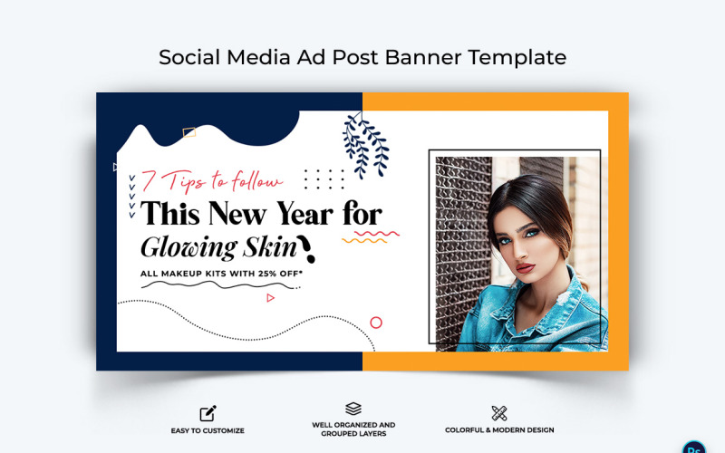 Beauty Tips Facebook Ad Banner Design Template-08 Social Media