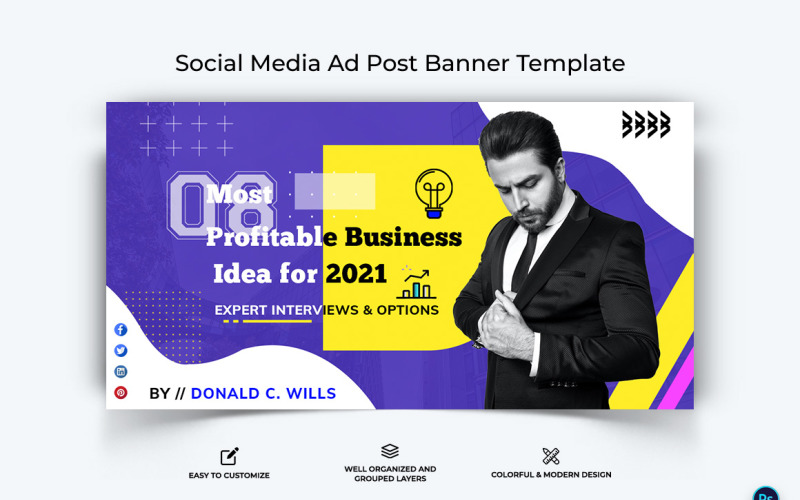 Business Service Facebook Ad Banner Design Template-15 Social Media