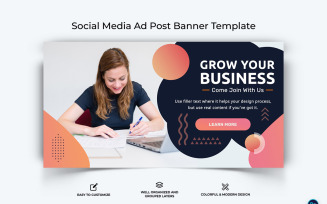 Business Service Facebook Ad Banner Design Template-40