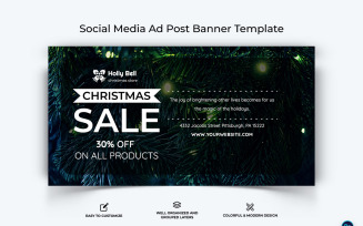 Christmas Sale Offer Facebook Ad Banner Design Template-08