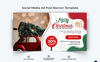 Christmas Sale Offer Facebook Ad Banner Design Template-11