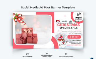 Christmas Sale Offer Facebook Ad Banner Design Template-12