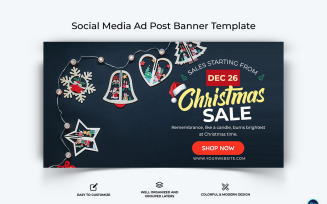 Christmas Sale Offer Facebook Ad Banner Design Template-15