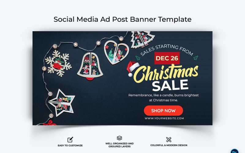 Christmas Sale Offer Facebook Ad Banner Design Template-15 Social Media