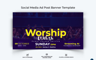 Church Facebook Ad Banner Design Template-16