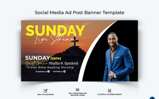 Church Facebook Ad Banner Design Template-21