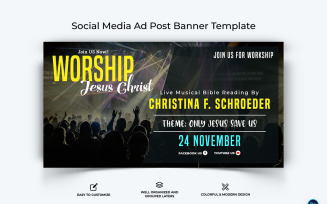 Church Facebook Ad Banner Design Template-22