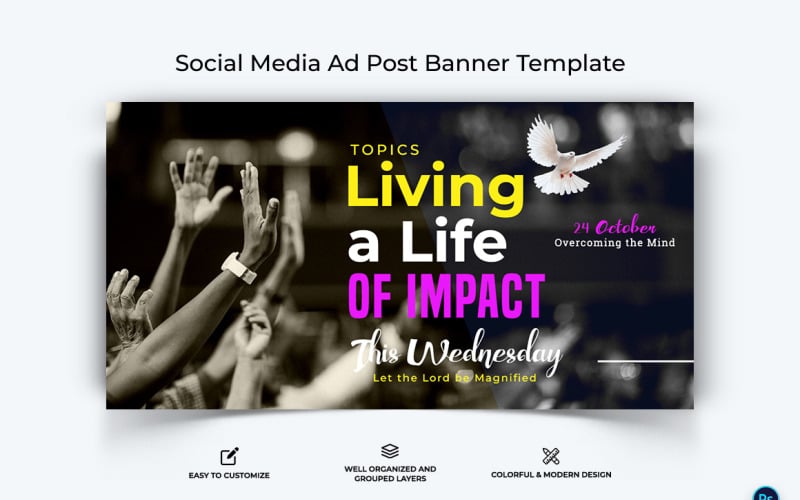 Church Facebook Ad Banner Design Template-24 Social Media