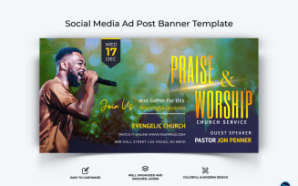 Church Facebook Ad Banner Design Template-26