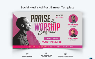 Church Facebook Ad Banner Design Template-31