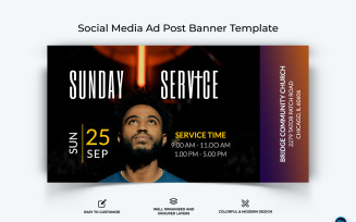 Church Facebook Ad Banner Design Template-35