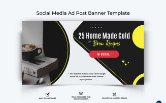 Coffee Making Facebook Ad Banner Design Template-04