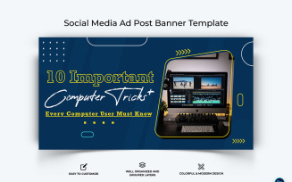 Computer Tricks and Hacking Facebook Ad Banner Design Template-01