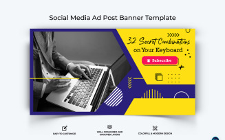 Computer Tricks and Hacking Facebook Ad Banner Design Template-07