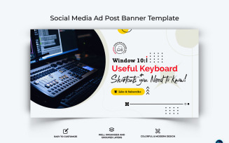 Computer Tricks and Hacking Facebook Ad Banner Design Template-17