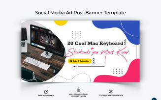 Computer Tricks and Hacking Facebook Ad Banner Design Template-19