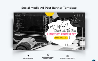 Computer Tricks and Hacking Facebook Ad Banner Design Template-20