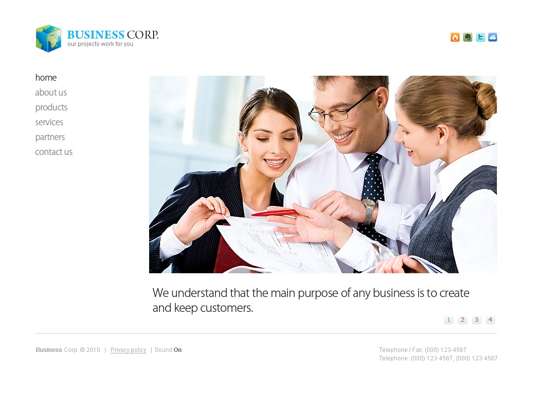Business & Services Flash Template