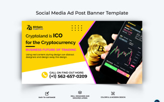 Crypto Currency Facebook Ad Banner Template-17