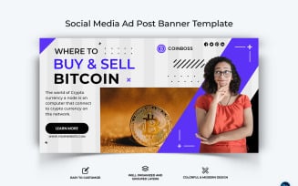 Crypto Currency Facebook Ad Banner Template-25